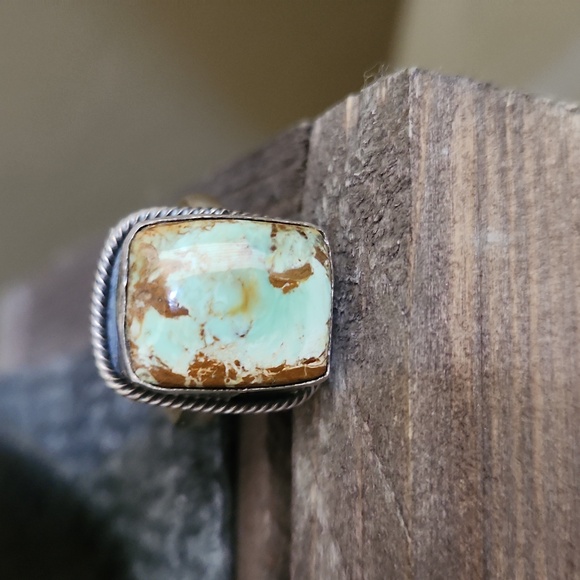 Rare NWOT Native American Navajo  Australian Variscite & Sterling Ring 💍 💚 - Picture 13 of 17